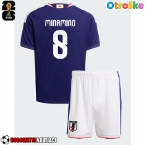 Otroške Nogometnih dresov Japonska Takumi Minamino #8 Domači SP 2026 Kratki rokavi (+ hlače)